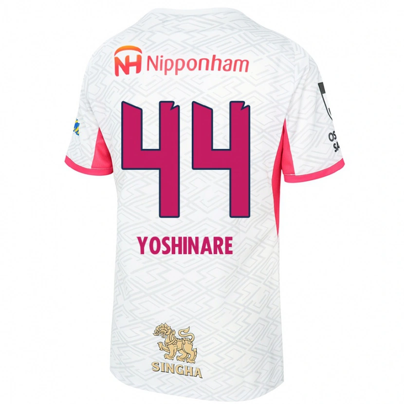 Danxen Män Takaya Yoshinare #44 Vit Sakura Rosa Bortatröja Matchtröjor 2025/26 Tröjor T-Tröja