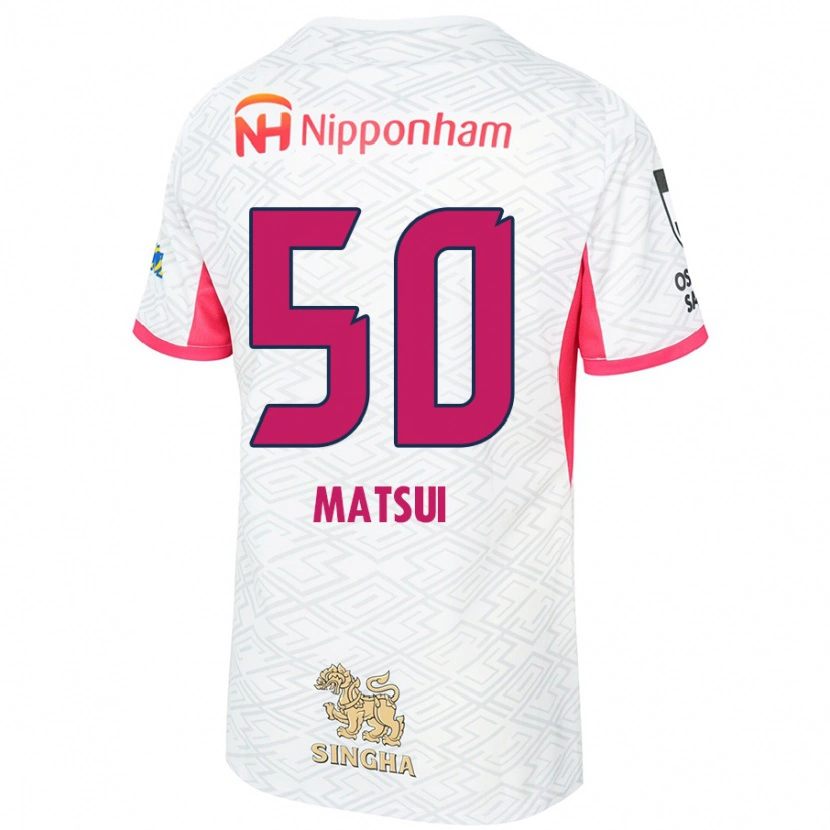 Danxen Män Kenya Matsui #50 Vit Sakura Rosa Bortatröja Matchtröjor 2025/26 Tröjor T-Tröja