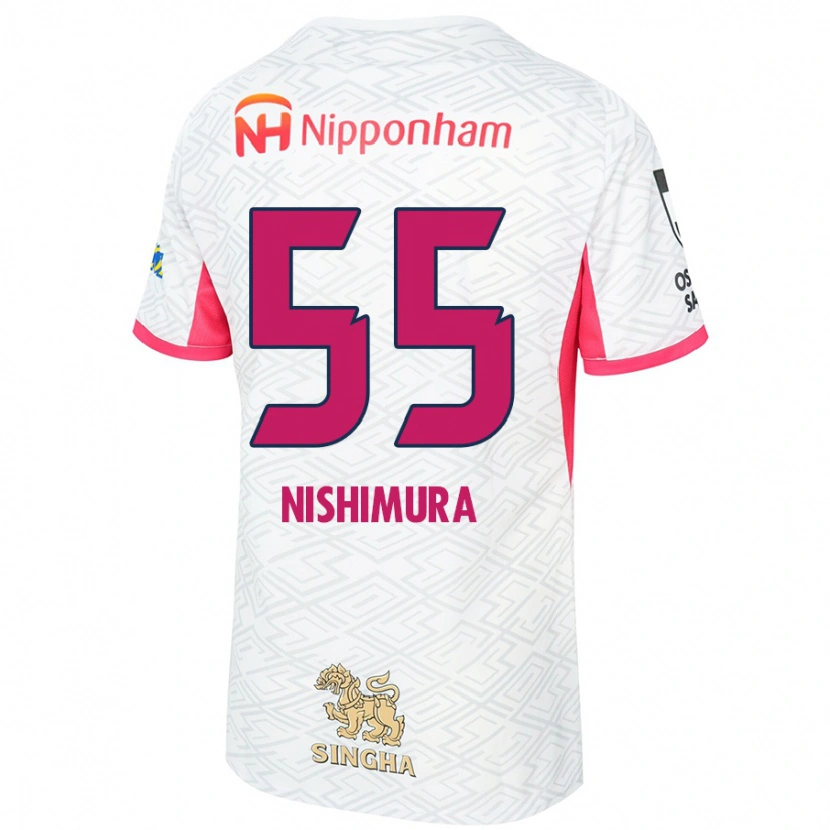 Danxen Män Subaru Nishimura #55 Vit Sakura Rosa Bortatröja Matchtröjor 2025/26 Tröjor T-Tröja
