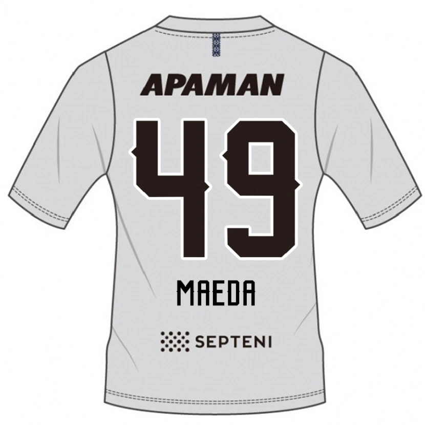 Danxen Män Ichika Maeda #49 Ljusgrå Bortatröja Matchtröjor 2025/26 Tröjor T-Tröja