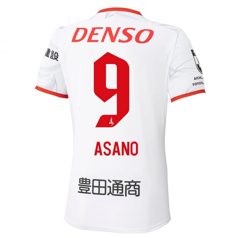 Danxen Män Yuya Asano #9 Vit Röd Bortatröja Matchtröjor 2025/26 Tröjor T-Tröja