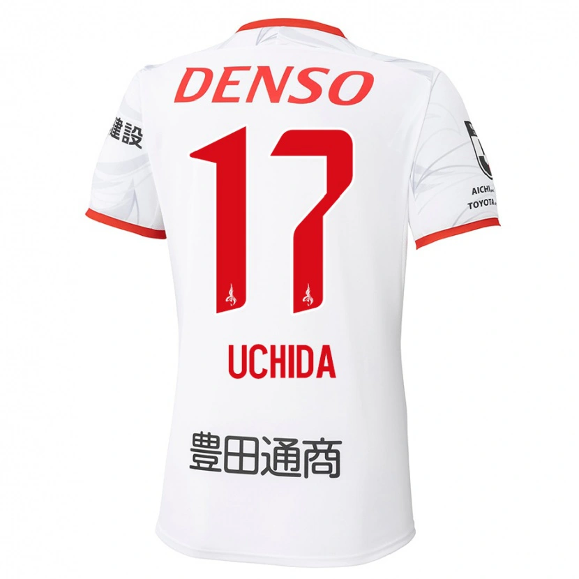 Danxen Män Takuya Uchida #17 Vit Röd Bortatröja Matchtröjor 2025/26 Tröjor T-Tröja