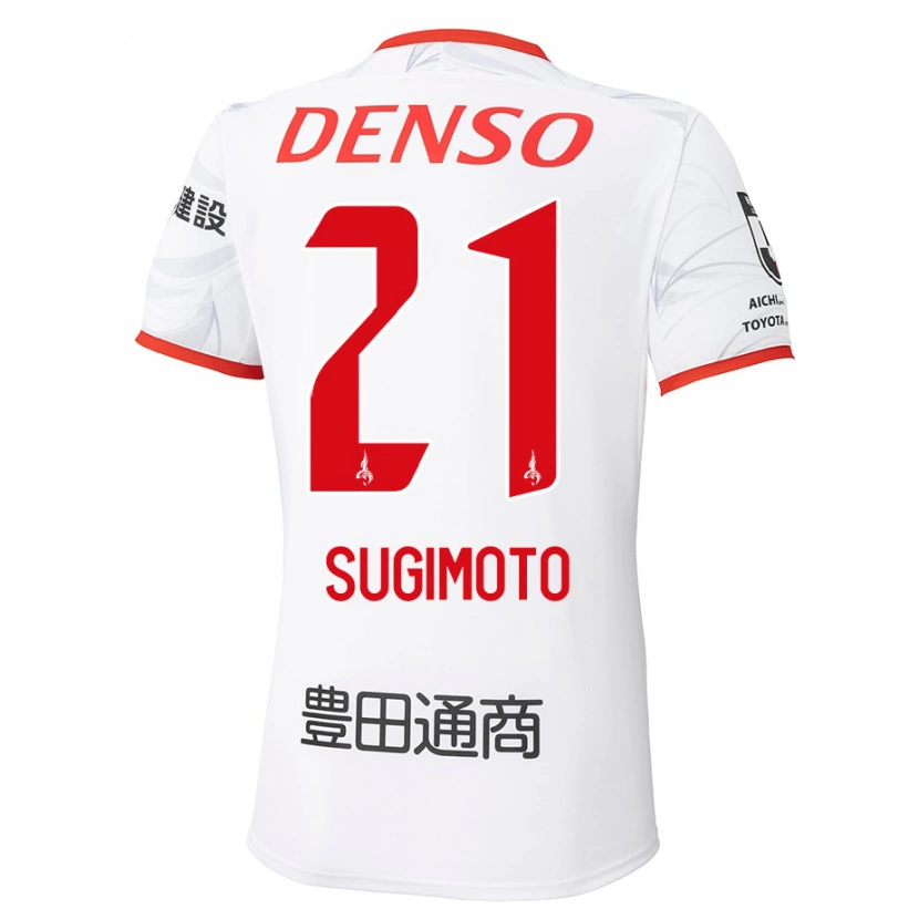 Danxen Män Daichi Sugimoto #21 Vit Röd Bortatröja Matchtröjor 2025/26 Tröjor T-Tröja