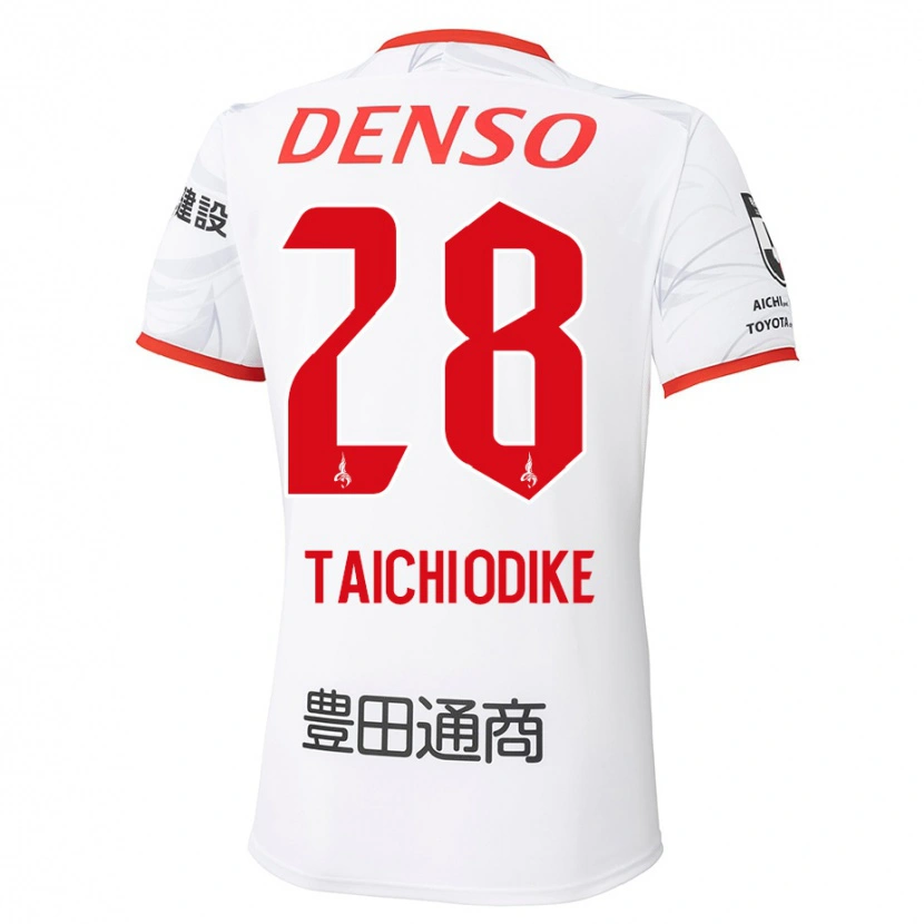 Danxen Män Chisom Taichi Odike #28 Vit Röd Bortatröja Matchtröjor 2025/26 Tröjor T-Tröja