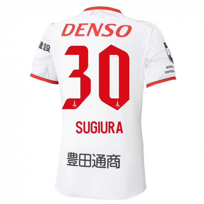 Danxen Män Shungo Sugiura #30 Vit Röd Bortatröja Matchtröjor 2025/26 Tröjor T-Tröja