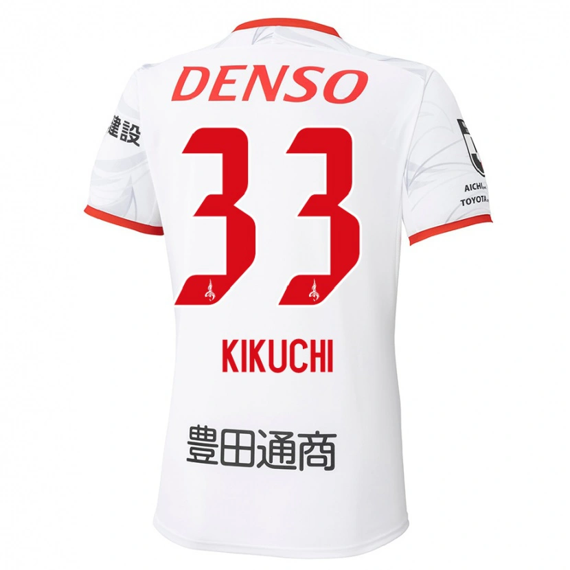 Danxen Män Taichi Kikuchi #33 Vit Röd Bortatröja Matchtröjor 2025/26 Tröjor T-Tröja
