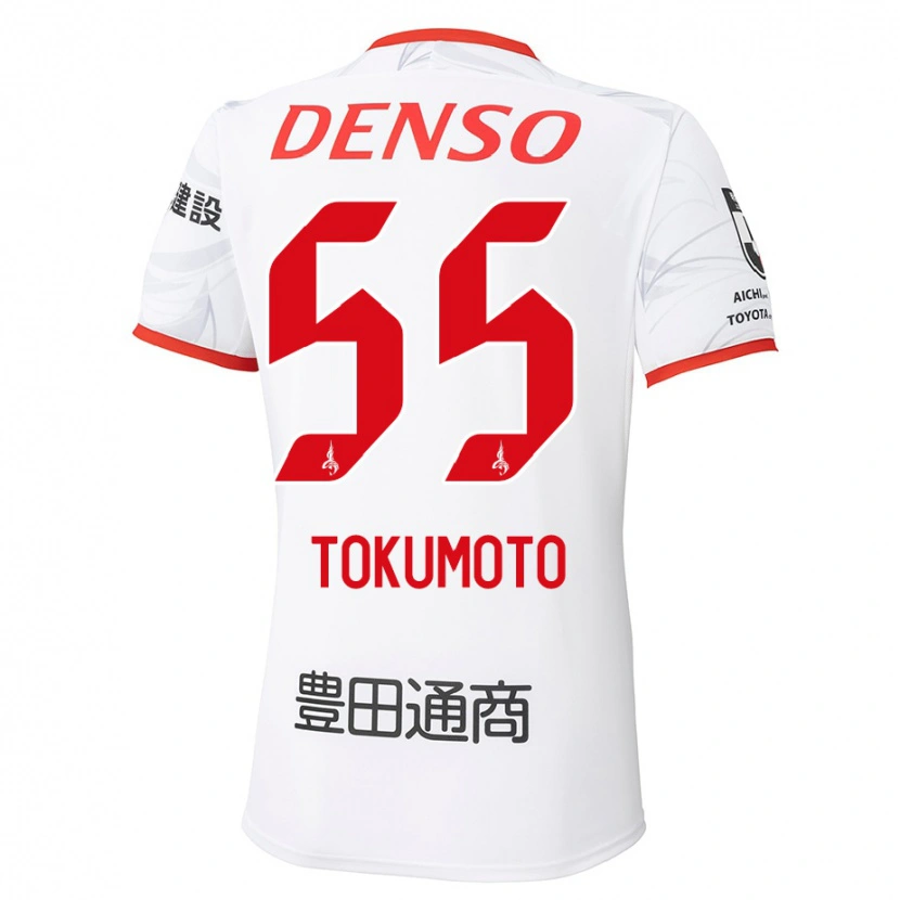 Danxen Män Shuhei Tokumoto #55 Vit Röd Bortatröja Matchtröjor 2025/26 Tröjor T-Tröja