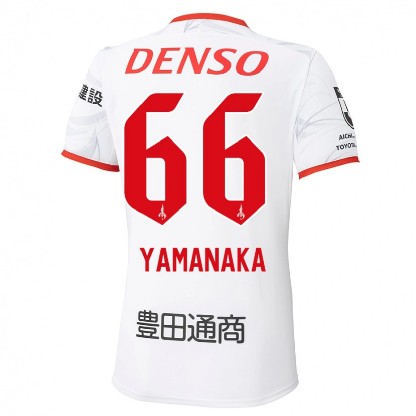 Danxen Män Ryosuke Yamanaka #66 Vit Röd Bortatröja Matchtröjor 2025/26 Tröjor T-Tröja