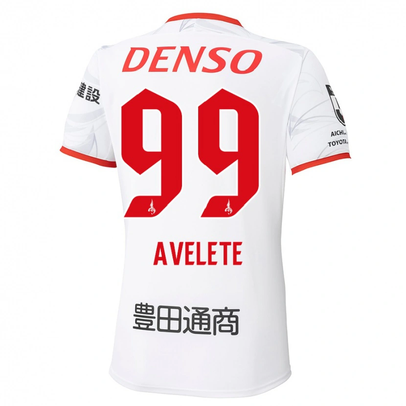 Danxen Män Yves Avelete #99 Vit Röd Bortatröja Matchtröjor 2025/26 Tröjor T-Tröja