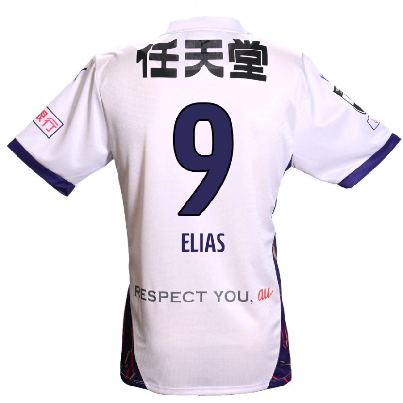 Danxen Män Rafael Elias #9 Vit Lila Svart Bortatröja Matchtröjor 2025/26 Tröjor T-Tröja