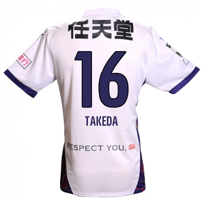 Danxen Män Shohei Takeda #16 Vit Lila Svart Bortatröja Matchtröjor 2025/26 Tröjor T-Tröja