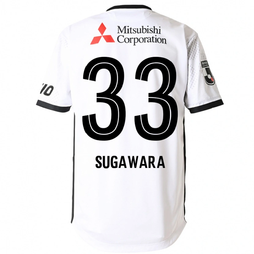 Danxen Män Yuta Sugawara #33 Vit Svart Bortatröja Matchtröjor 2025/26 Tröjor T-Tröja
