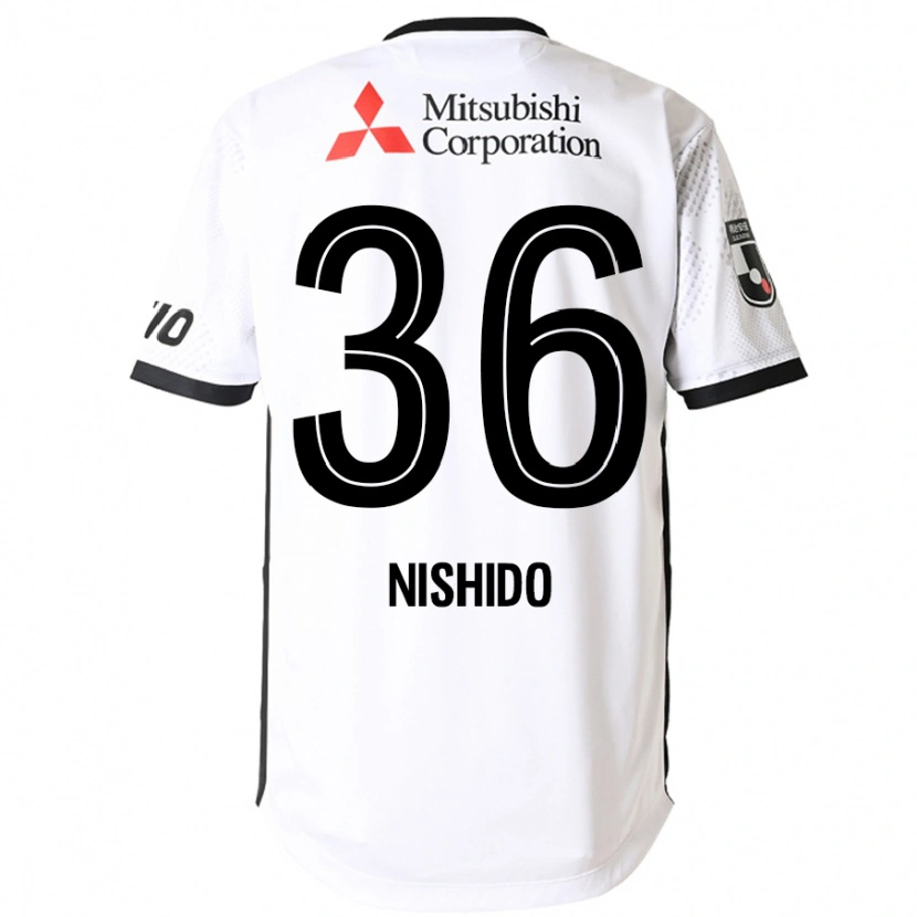 Danxen Män Hisatoshi Nishido #36 Vit Svart Bortatröja Matchtröjor 2025/26 Tröjor T-Tröja