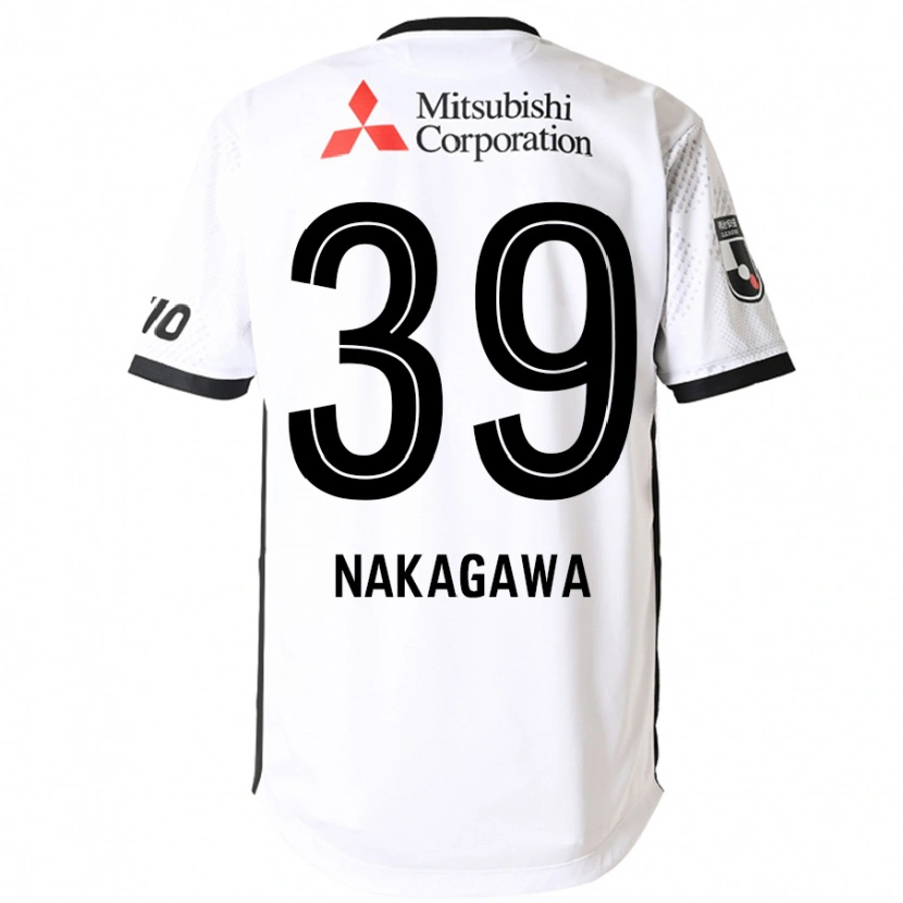 Danxen Män Teruhito Nakagawa #39 Vit Svart Bortatröja Matchtröjor 2025/26 Tröjor T-Tröja