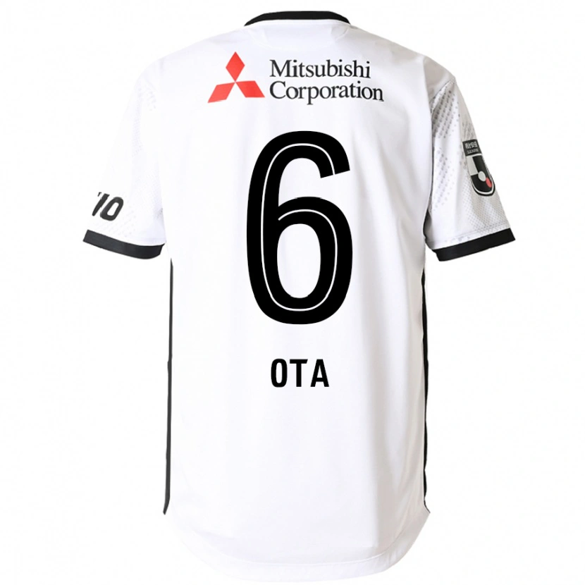 Danxen Män Kosuke Ota #6 Vit Svart Bortatröja Matchtröjor 2025/26 Tröjor T-Tröja