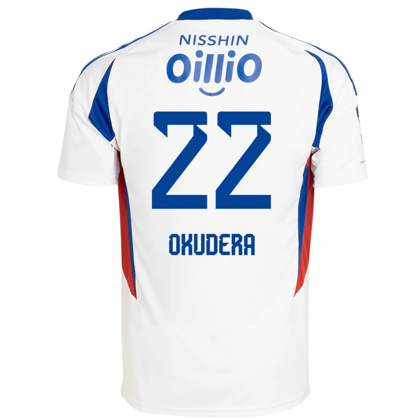 Danxen Män Minato Okudera #22 Vit Kungsblå Bortatröja Matchtröjor 2025/26 Tröjor T-Tröja