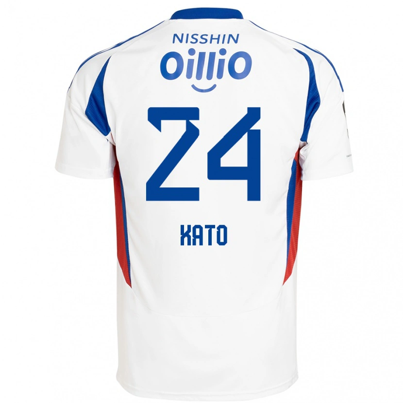 Danxen Män Hijiri Kato #24 Vit Kungsblå Bortatröja Matchtröjor 2025/26 Tröjor T-Tröja