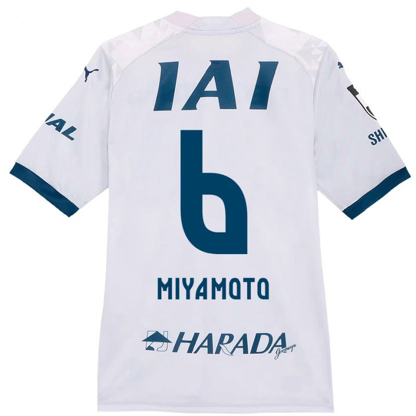 Danxen Män Kota Miyamoto #6 Vit Kungsblå Bortatröja Matchtröjor 2025/26 Tröjor T-Tröja