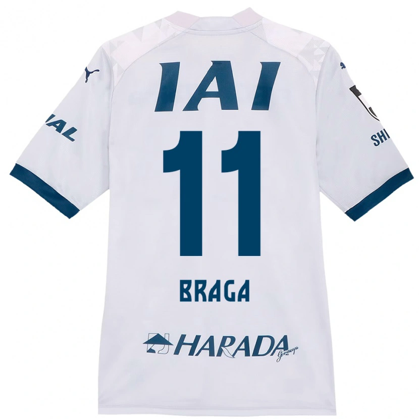 Danxen Män Lucas Braga #11 Vit Kungsblå Bortatröja Matchtröjor 2025/26 Tröjor T-Tröja