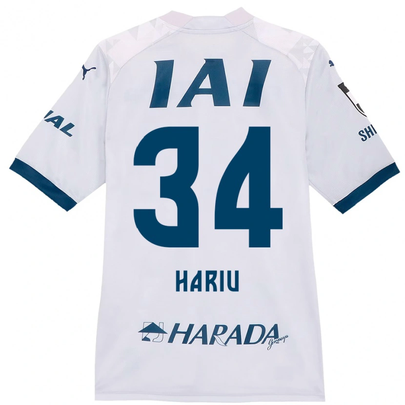 Danxen Män Ryota Hariu #34 Vit Kungsblå Bortatröja Matchtröjor 2025/26 Tröjor T-Tröja
