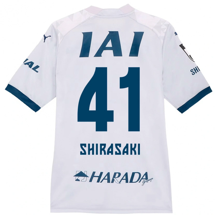 Danxen Män Ryohei Shirasaki #41 Vit Kungsblå Bortatröja Matchtröjor 2025/26 Tröjor T-Tröja
