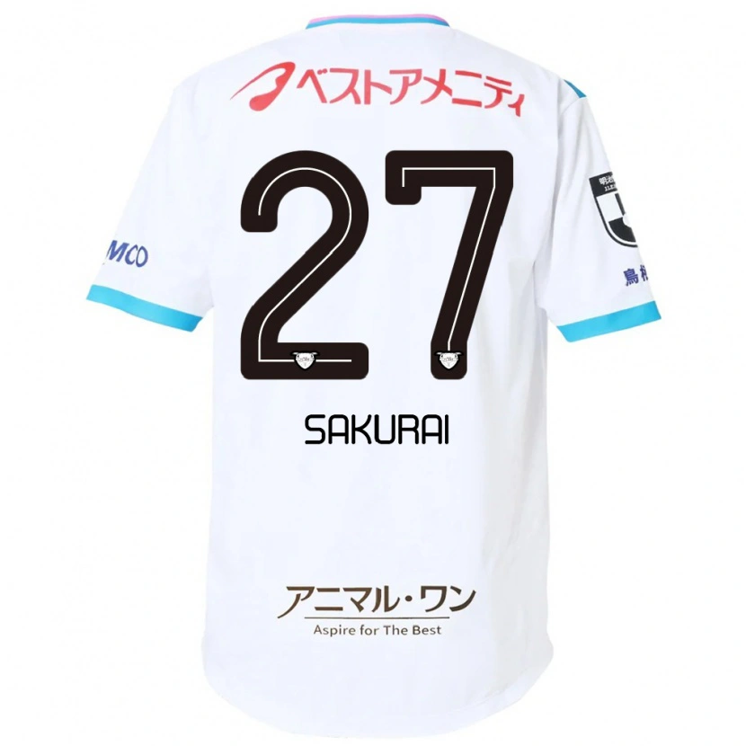 Danxen Män Tatsunori Sakurai #27 Vit Rosa Bortatröja Matchtröjor 2025/26 Tröjor T-Tröja