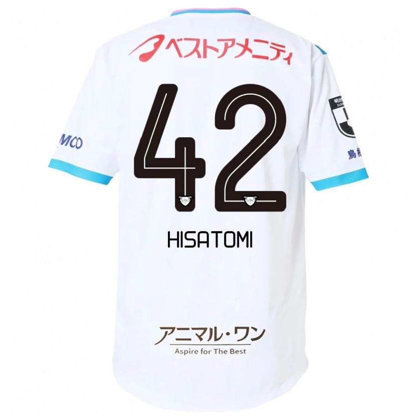 Danxen Män Kazuhiro Hisatomi #42 Vit Rosa Bortatröja Matchtröjor 2025/26 Tröjor T-Tröja