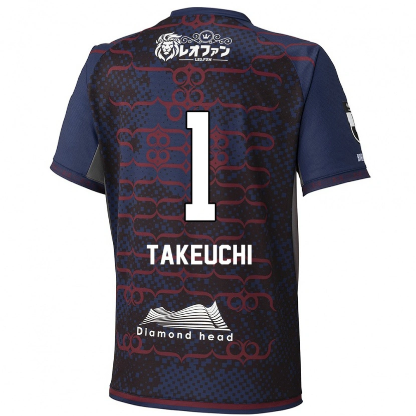 Danxen Män Ryuma Takeuchi #1 Blå Röd Bortatröja Matchtröjor 2025/26 Tröjor T-Tröja