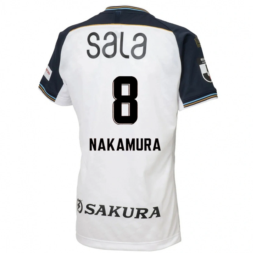 Danxen Män Shunta Nakamura #8 Vit Svart Bortatröja Matchtröjor 2025/26 Tröjor T-Tröja
