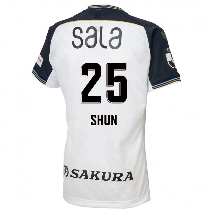 Danxen Män Shun Nakamura #25 Vit Svart Bortatröja Matchtröjor 2025/26 Tröjor T-Tröja