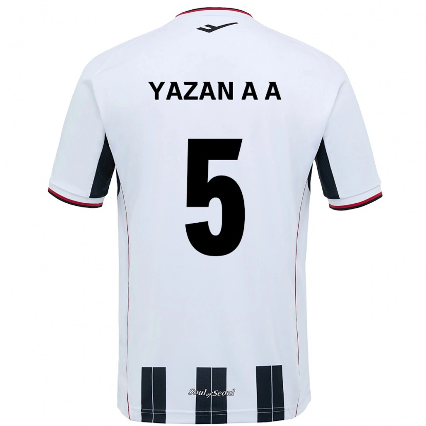 Danxen Män Yazan Al-Arab #5 Vit Svart Bortatröja Matchtröjor 2025/26 Tröjor T-Tröja