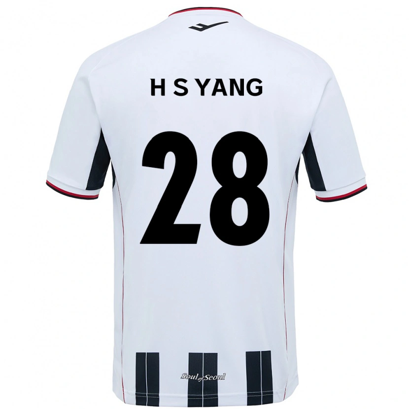 Danxen Män Seung-Hyeon Yang #28 Vit Svart Bortatröja Matchtröjor 2025/26 Tröjor T-Tröja