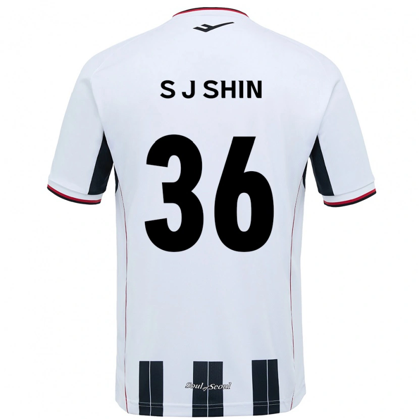 Danxen Män Ji-Seop Shin #36 Vit Svart Bortatröja Matchtröjor 2025/26 Tröjor T-Tröja