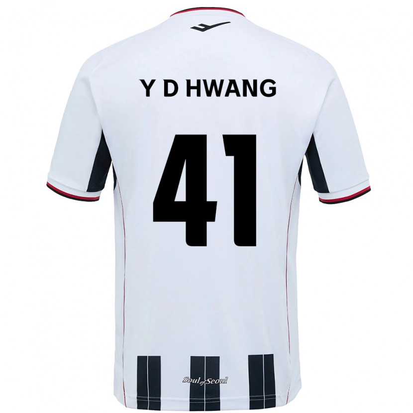 Danxen Män Do-Yoon Hwang #41 Vit Svart Bortatröja Matchtröjor 2025/26 Tröjor T-Tröja