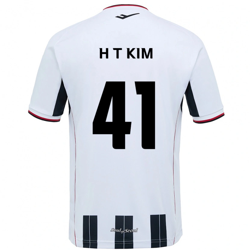 Danxen Män Tae-Ho Kim #41 Vit Svart Bortatröja Matchtröjor 2025/26 Tröjor T-Tröja