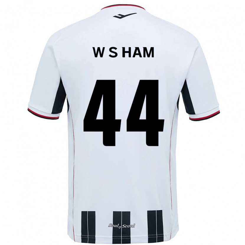 Danxen Män Sun-Woo Ham #44 Vit Svart Bortatröja Matchtröjor 2025/26 Tröjor T-Tröja