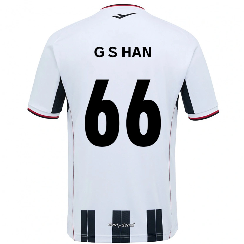 Danxen Män Seung-Gyu Han #66 Vit Svart Bortatröja Matchtröjor 2025/26 Tröjor T-Tröja