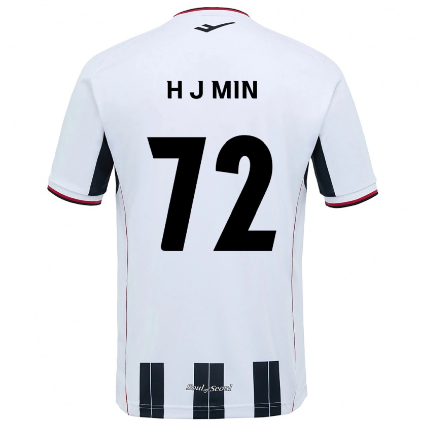 Danxen Män Ji-Hoon Min #72 Vit Svart Bortatröja Matchtröjor 2025/26 Tröjor T-Tröja