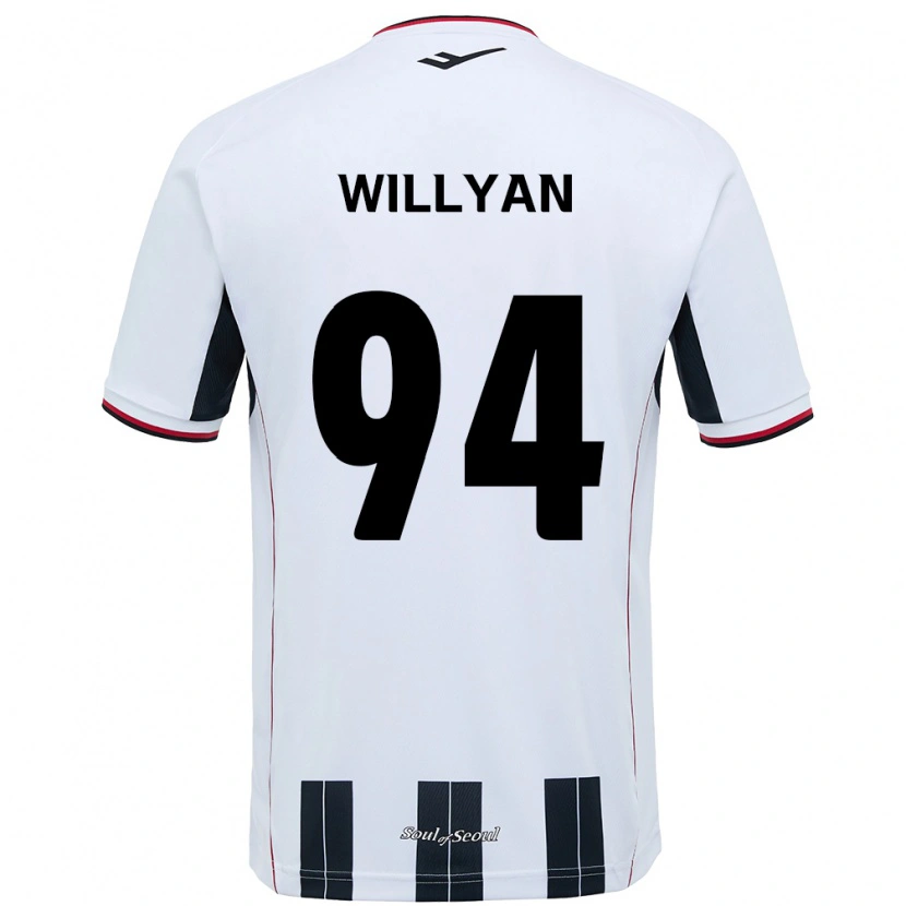 Danxen Män Willyan #94 Vit Svart Bortatröja Matchtröjor 2025/26 Tröjor T-Tröja
