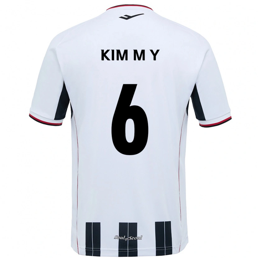 Danxen Män Kim Mi-Yeon #6 Vit Svart Bortatröja Matchtröjor 2025/26 Tröjor T-Tröja