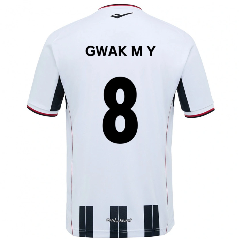 Danxen Män Gwak Min-Young #8 Vit Svart Bortatröja Matchtröjor 2025/26 Tröjor T-Tröja