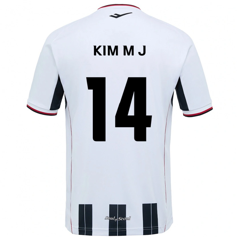 Danxen Män Kim Min-Ji #14 Vit Svart Bortatröja Matchtröjor 2025/26 Tröjor T-Tröja