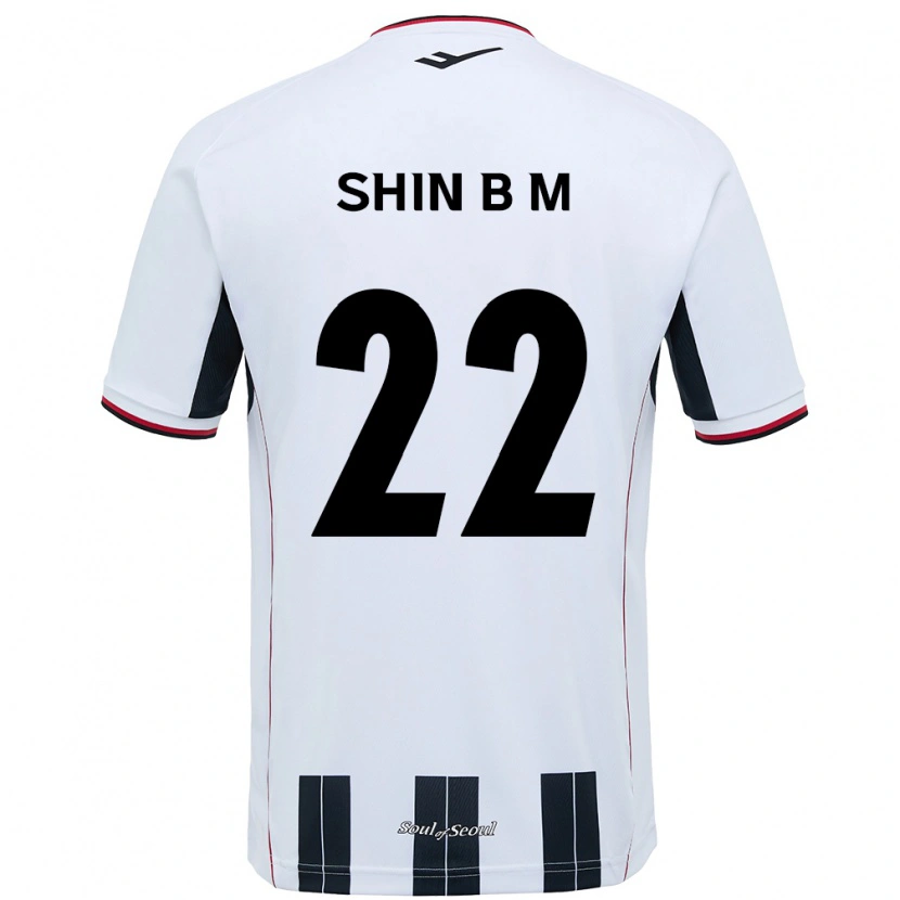 Danxen Män Shin Bo-Mi #22 Vit Svart Bortatröja Matchtröjor 2025/26 Tröjor T-Tröja