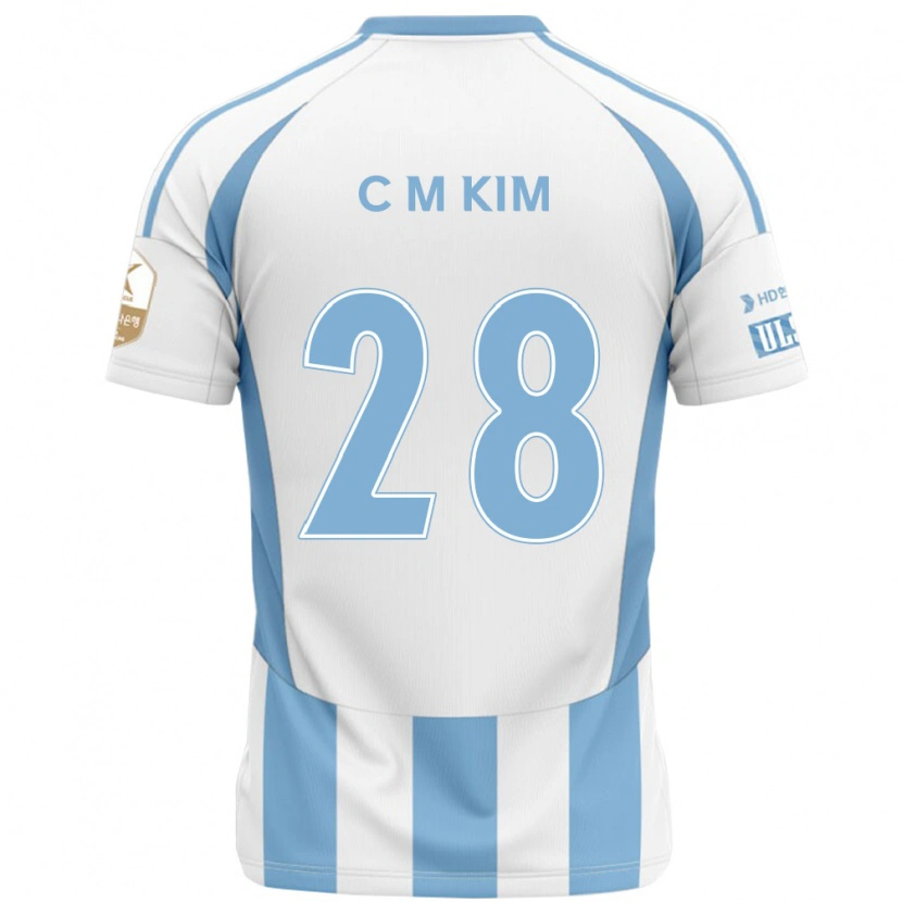 Danxen Män Min-Chan Kim #28 Vit Himmelsblå Bortatröja Matchtröjor 2025/26 Tröjor T-Tröja