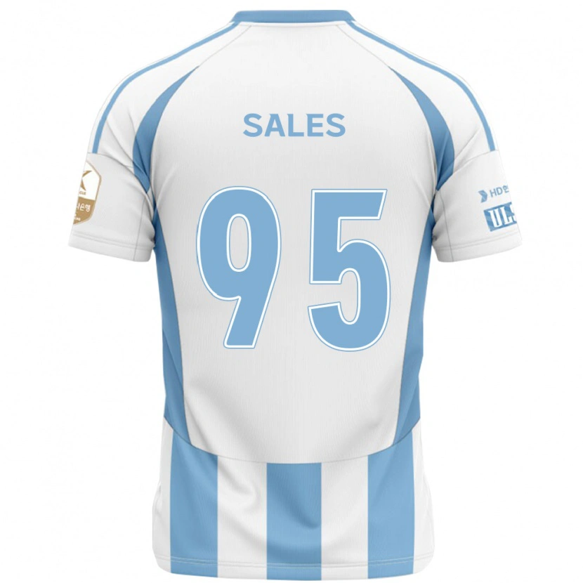 Danxen Män Matheus Sales #95 Vit Himmelsblå Bortatröja Matchtröjor 2025/26 Tröjor T-Tröja