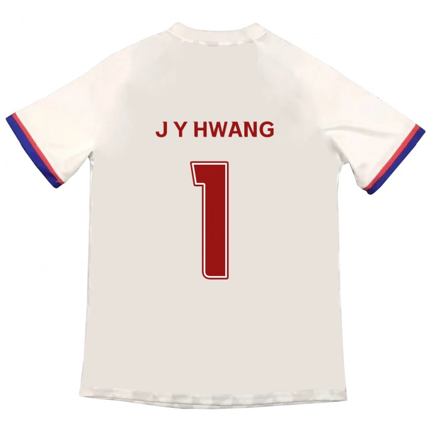 Danxen Män Jae-Yun Hwang #1 Off-White Röd Bortatröja Matchtröjor 2025/26 Tröjor T-Tröja
