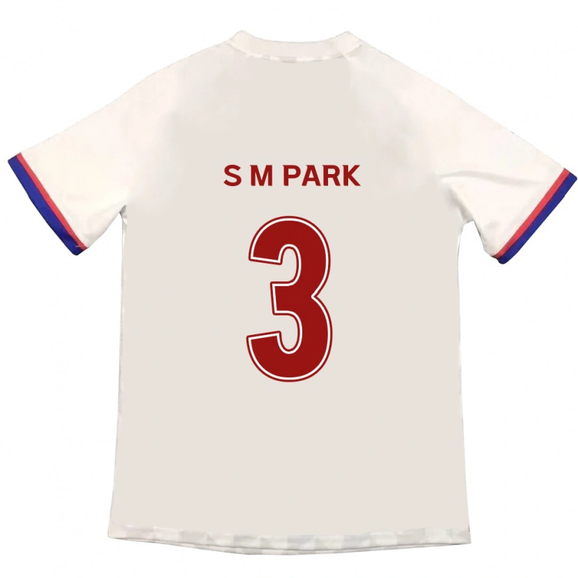 Danxen Män Min-Seo Park #3 Off-White Röd Bortatröja Matchtröjor 2025/26 Tröjor T-Tröja