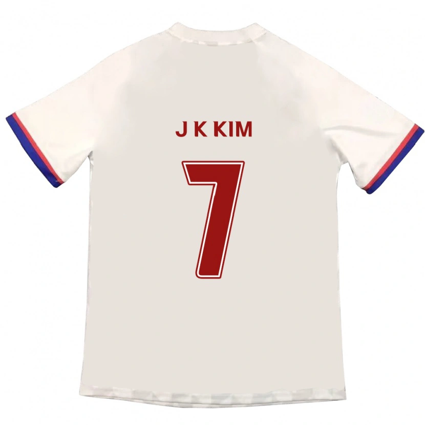 Danxen Män Ki-Jun Kim #7 Off-White Röd Bortatröja Matchtröjor 2025/26 Tröjor T-Tröja
