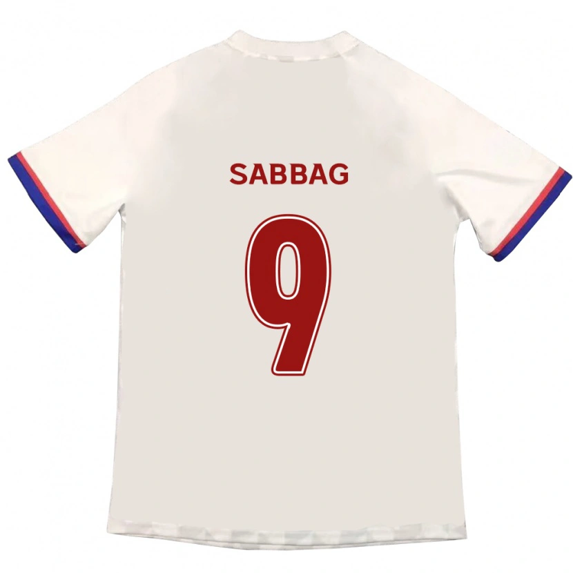 Danxen Män Pablo Sabbag #9 Off-White Röd Bortatröja Matchtröjor 2025/26 Tröjor T-Tröja