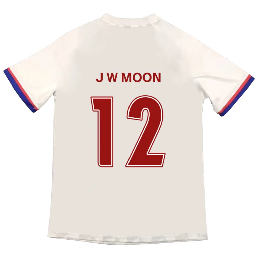 Danxen Män Jung-Woo Moon #12 Off-White Röd Bortatröja Matchtröjor 2025/26 Tröjor T-Tröja